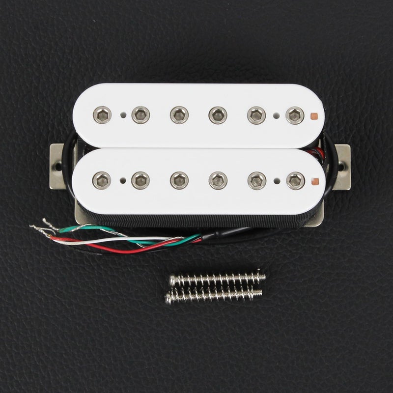 FLEOR Bridge Pickup Ceramic Double Coil Humbucker Pickups for Electric Guitar Pickup-White - Image 3